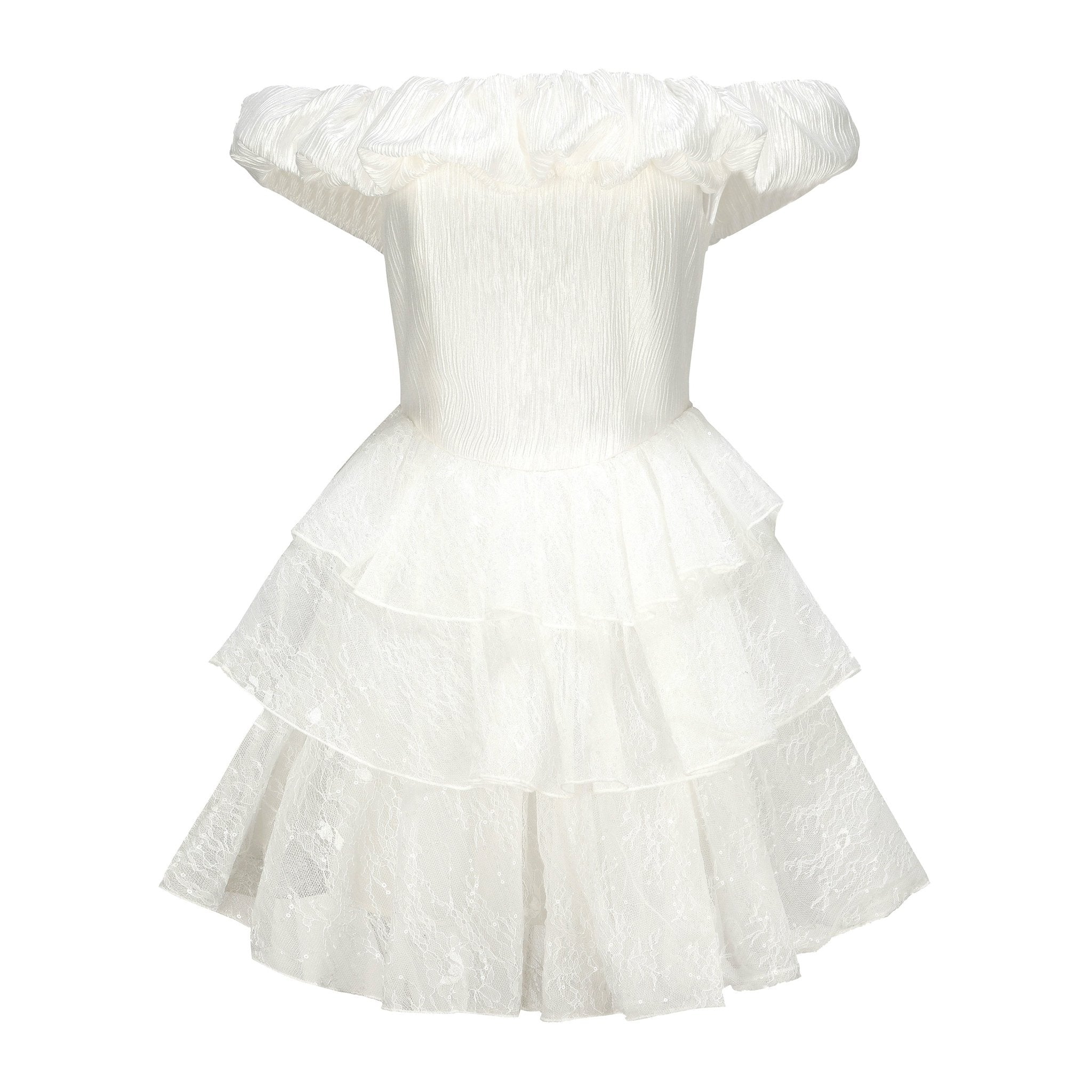 ARTE PURA White Lace Pod Sheath Dress | MADA IN CHINA