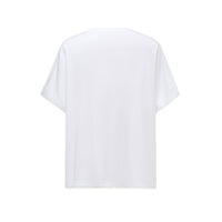 THREE QUARTERS White Pearl Bow Lace Embroidered T - Shirt | MADA IN CHINA