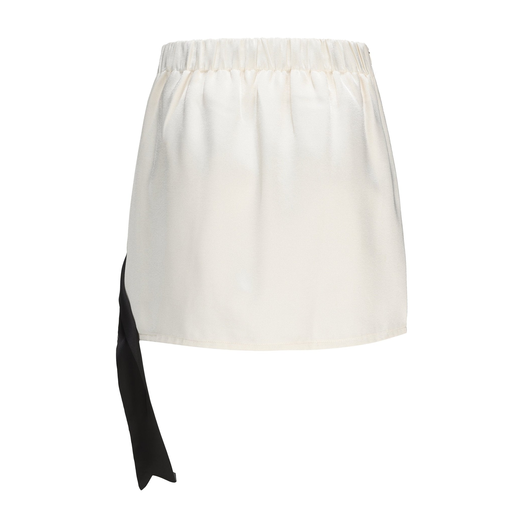 ARTE PURA White Satin Bow Skirt | MADA IN CHINA
