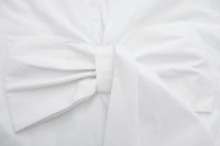 Maca Kaka White Shirt Dress With Bowknot | MADA IN CHINA
