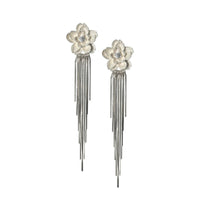 CHENG White Silver Cherry Blossom Earrings | MADA IN CHINA