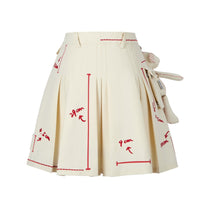 13DE MARZO White Sketch Line Skirt | MADA IN CHINA