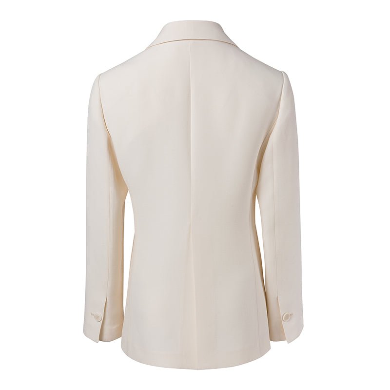 Ther. White Wool Silk Suit Jacket | MADA IN CHINA