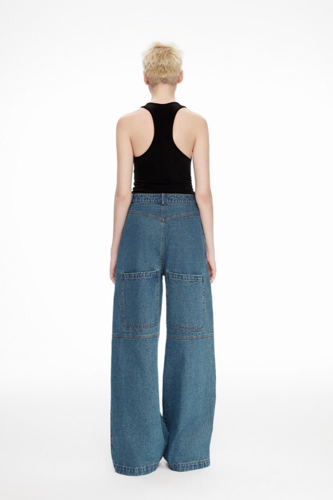LOST IN ECHO Wide-leg Jeans with Large Pockets | MADA IN CHINA