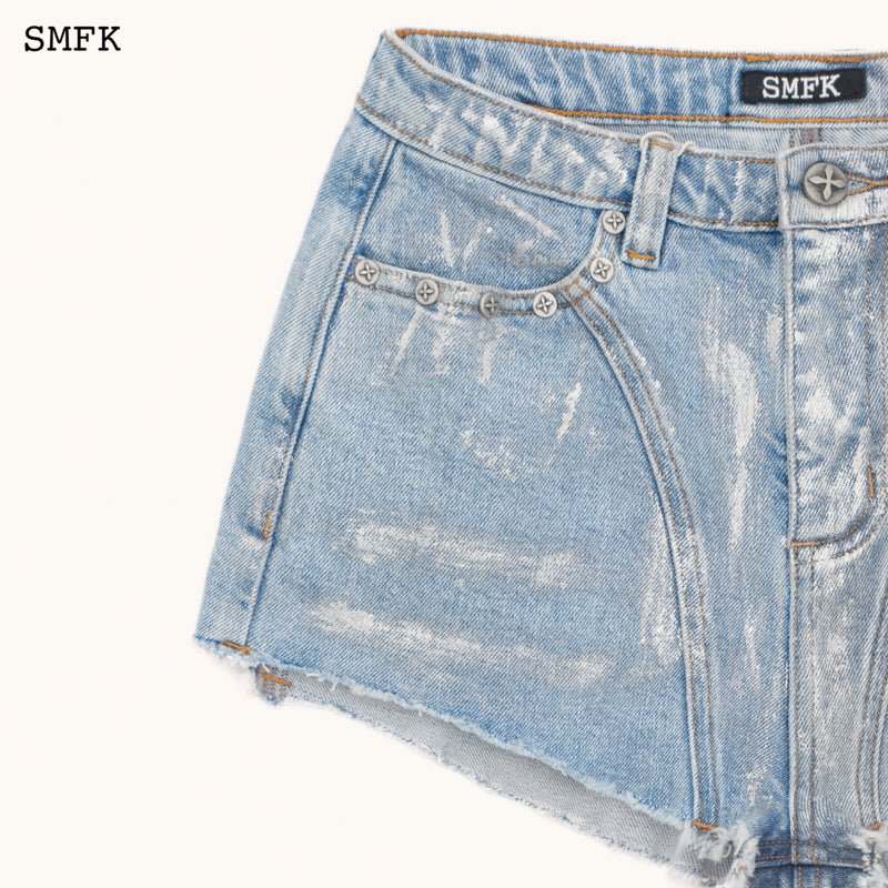 SMFK WildWorld Rider Blue Denim Short Jeans | MADA IN CHINA