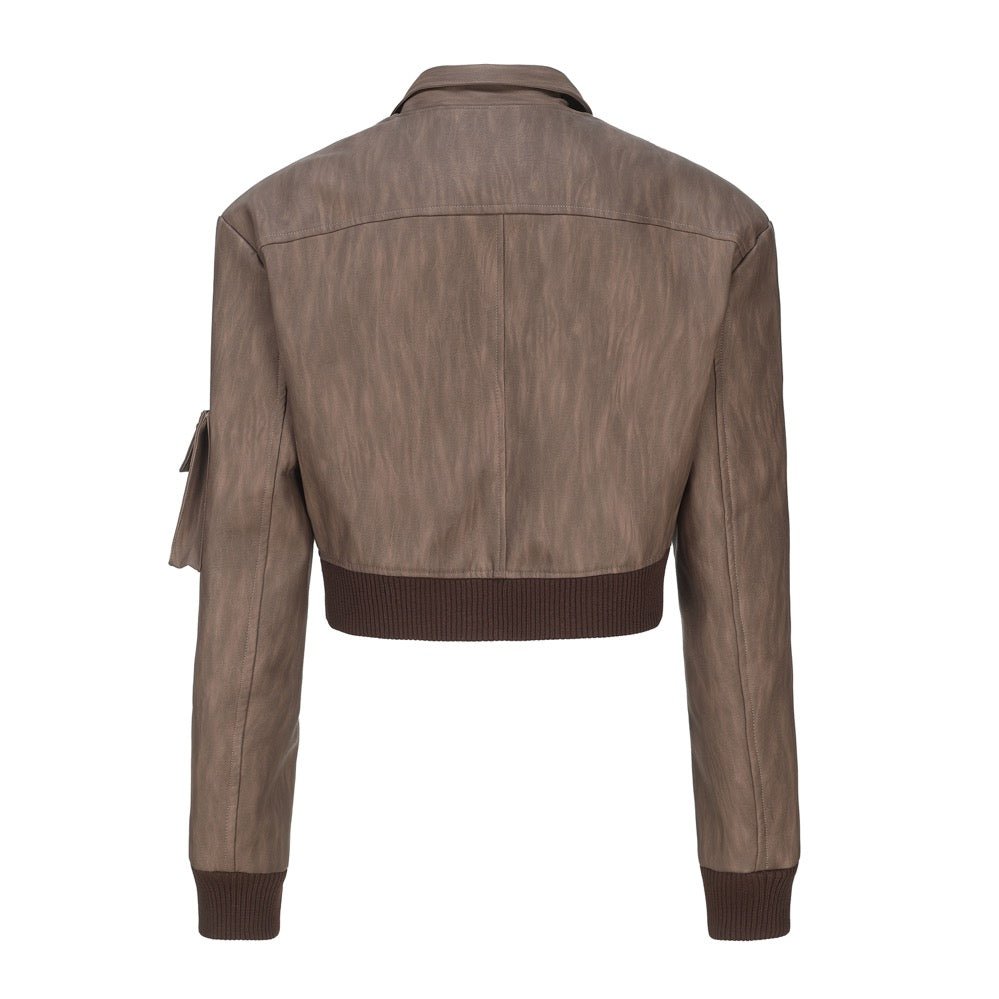 NECESSARY ANANKE Workwear Leather Jacket | MADA IN CHINA