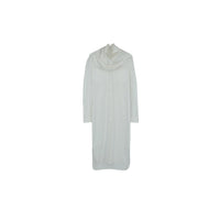 ilEWUOY Wrinkled Cotton Scarf Shirt Dress in White | MADA IN CHINA
