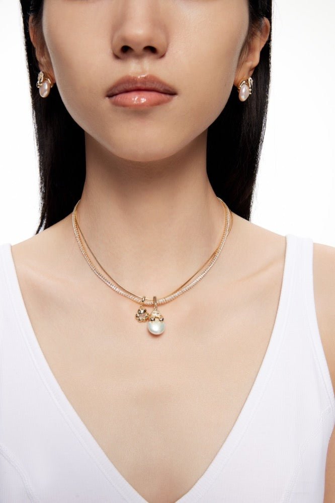 LOST IN ECHO Yetti Snowball Double Necklace | MADA IN CHINA