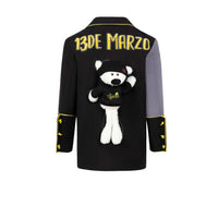 13 DE MARZO 13DE MARZO x MARK WIGAN Color Match Silk Scarf Suit Black | MADA IN CHINA