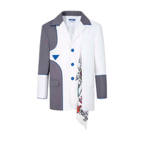 13 DE MARZO 13DE MARZO x MARK WIGAN Color Match Silk Scarf Suit White | MADA IN CHINA