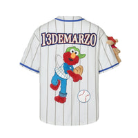 13 DE MARZO 13DE MARZO x Sesame Street Elmo Short Baseball Jersey Cardigan | MADA IN CHINA