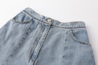 Denim Structured Slim Fit Shorts