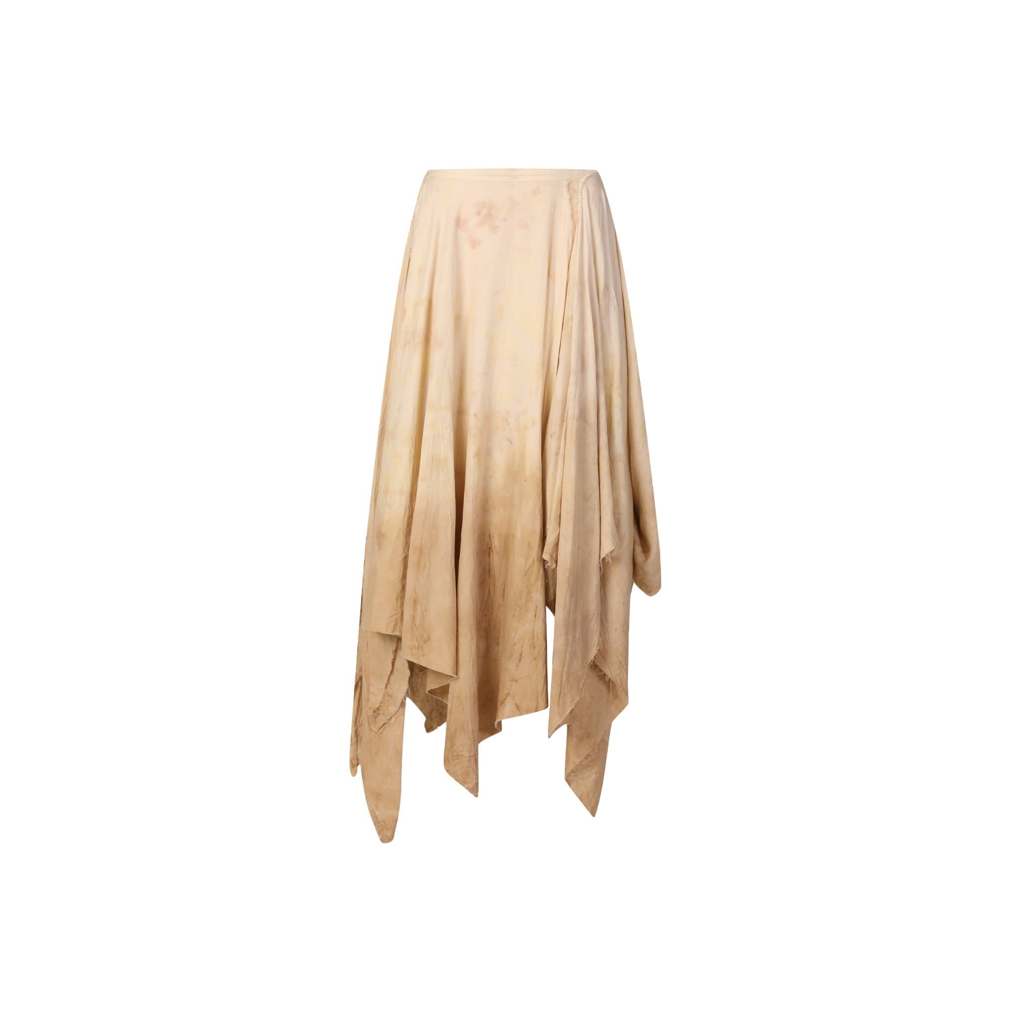 ELYWOOD Almond Irregular layers Mid-Length Skirt | MADA IN CHINA