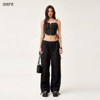SMFK Ancient Myth Black Panther Paratrooper Cropped Top | MADA IN CHINA