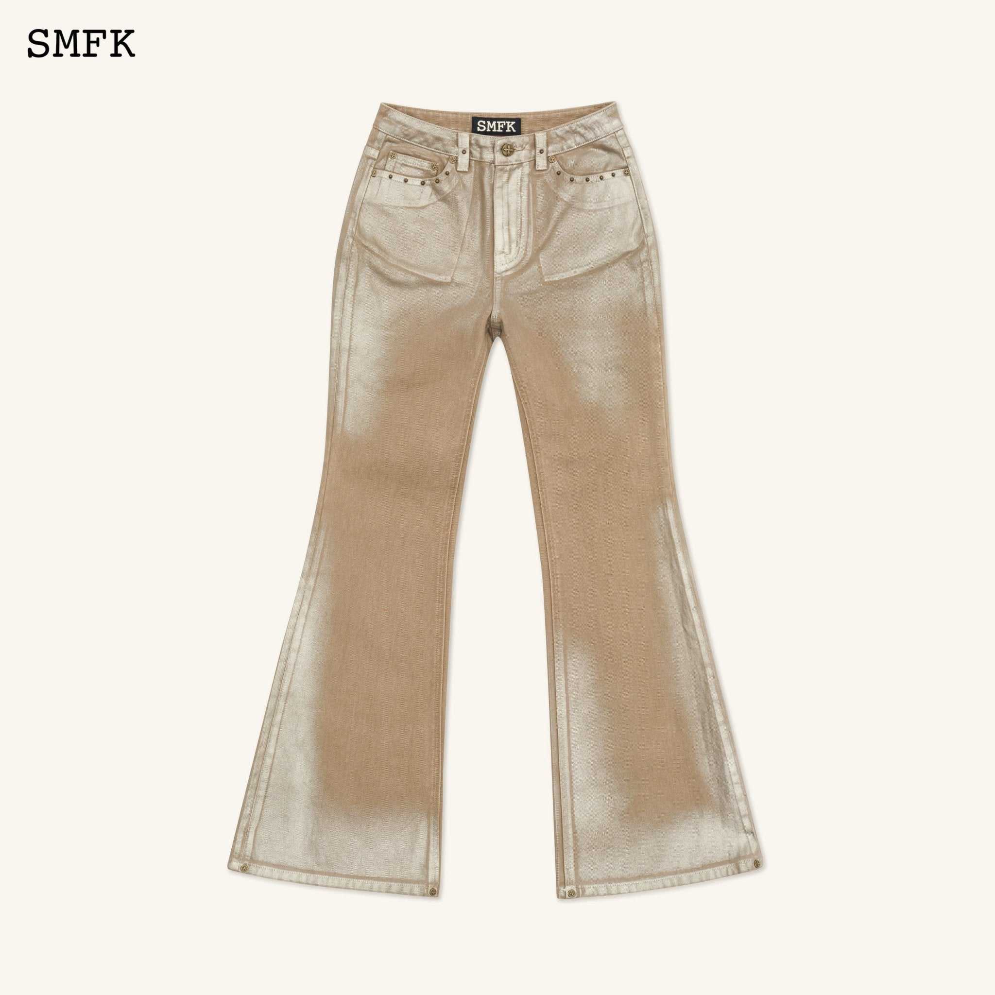 SMFK Ancient Myth Golden Snake Flared Jeans | MADA IN CHINA