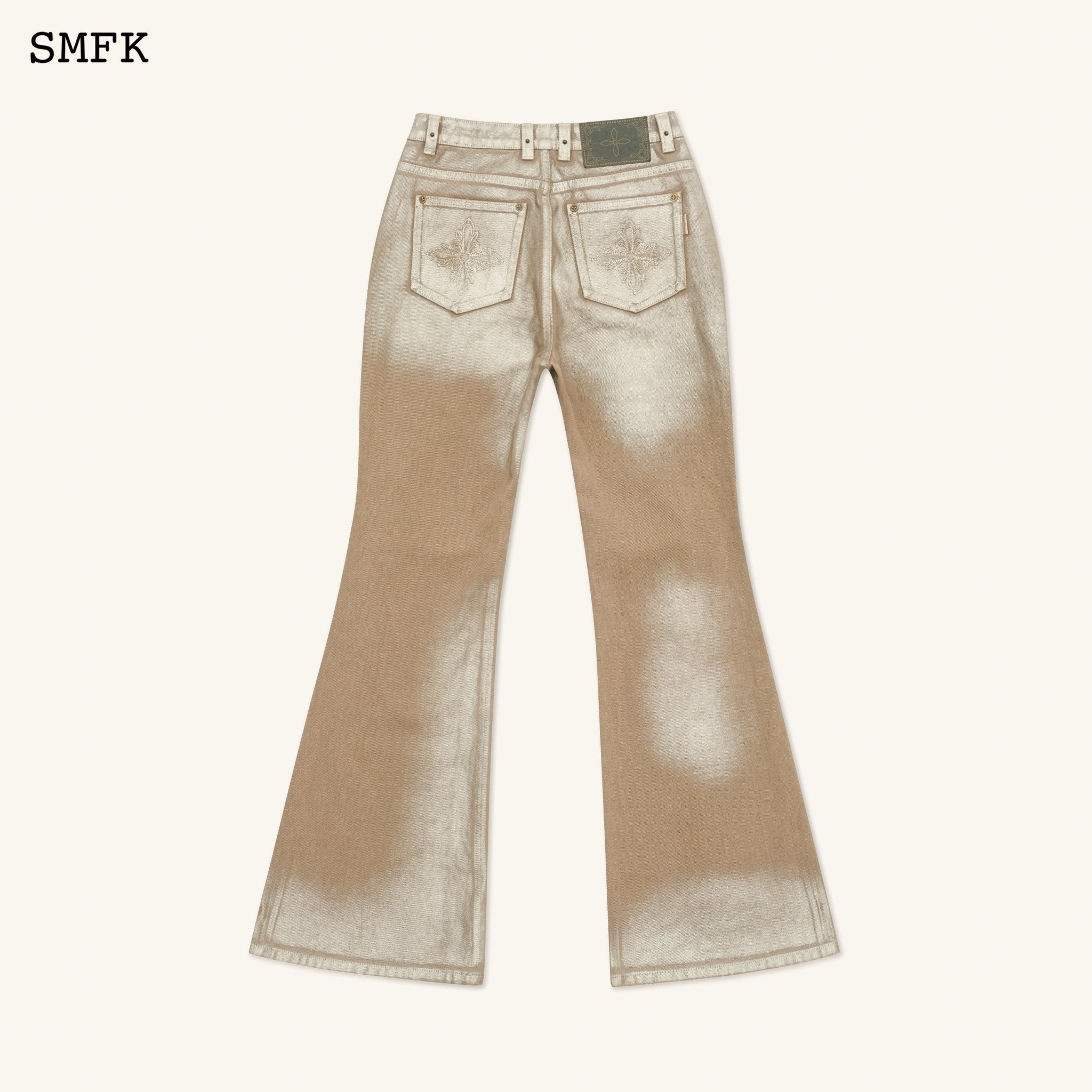 SMFK Ancient Myth Golden Snake Flared Jeans | MADA IN CHINA