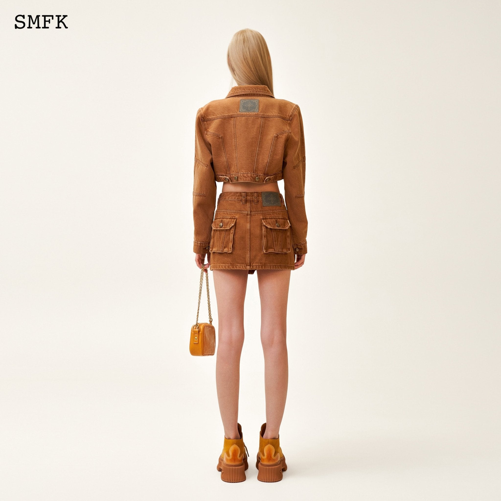 SMFK Ancient Myth Tarpan Hunter Mini Skirt In Brown | MADA IN CHINA