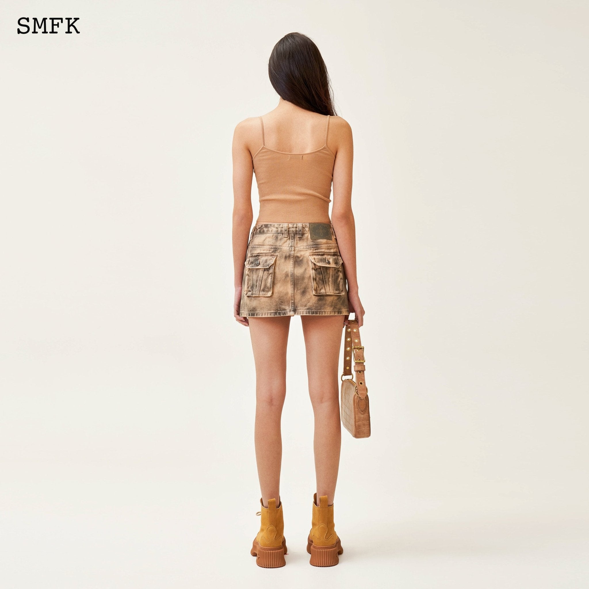 SMFK Ancient Myth Tarpan Hunter Mini Skirt In Matte Grey | MADA IN CHINA