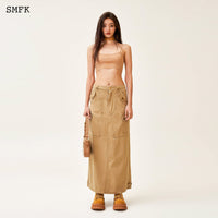 SMFK Ancient Myth Tarpan Workwear Long Skirt Wheat | MADA IN CHINA