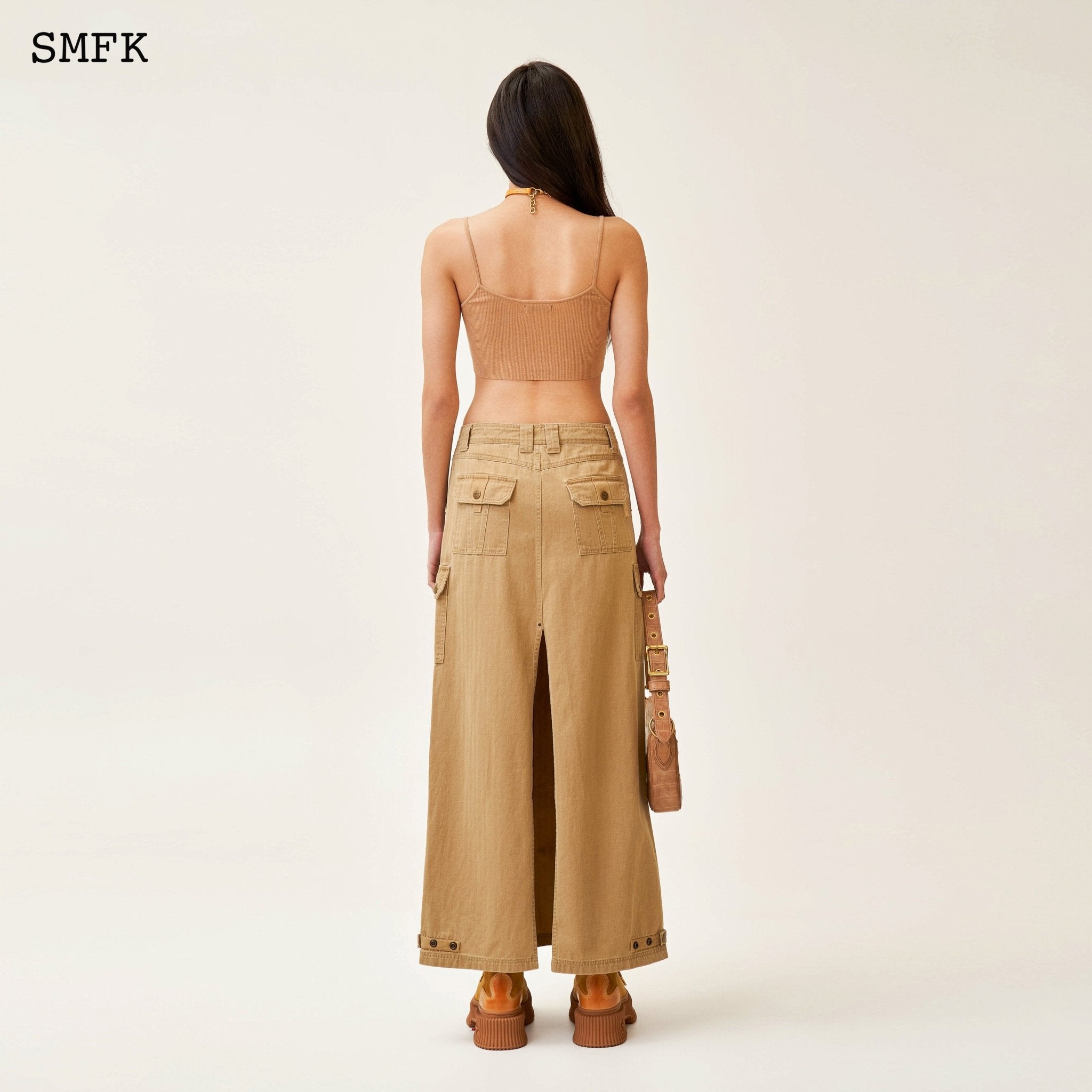 SMFK Ancient Myth Tarpan Workwear Long Skirt Wheat | MADA IN CHINA