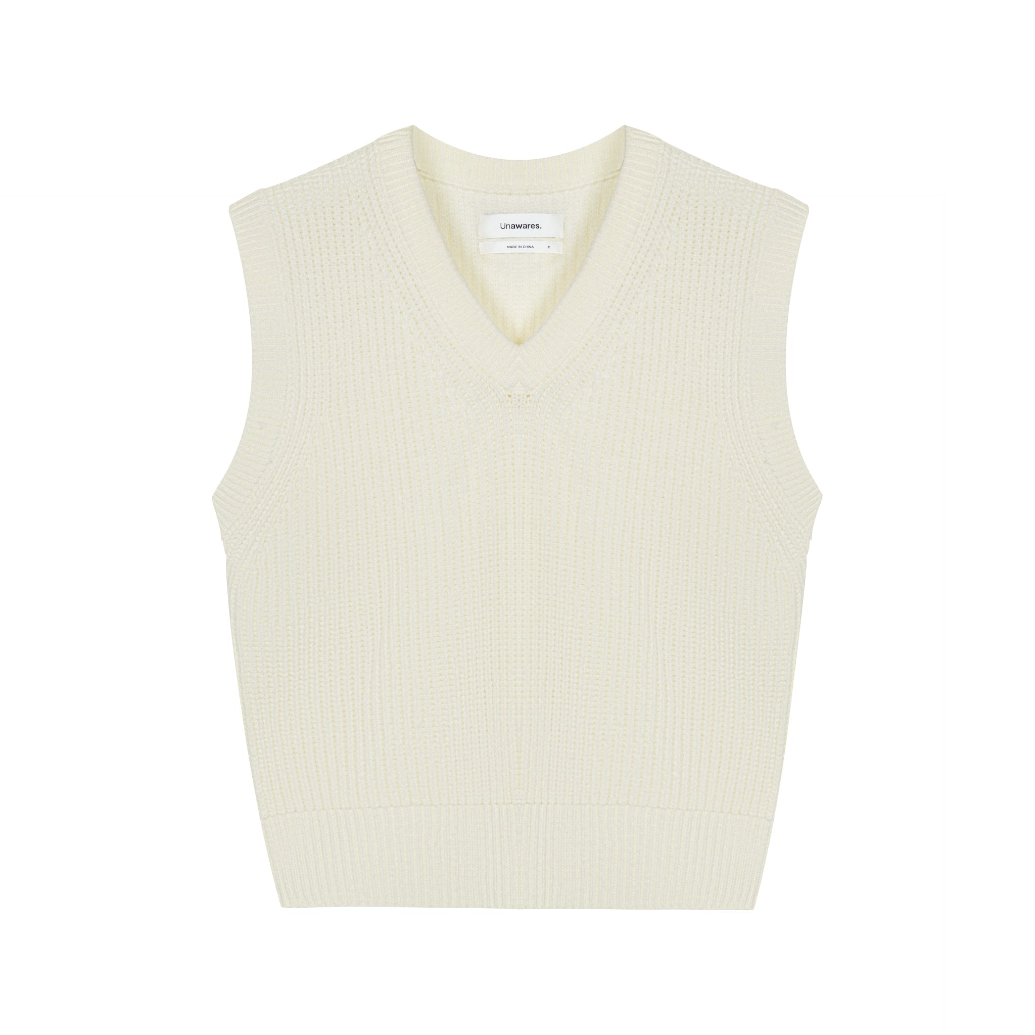 UNAWARES Apricot Customized Logo V-neck Sweater Vest | MADA IN CHINA