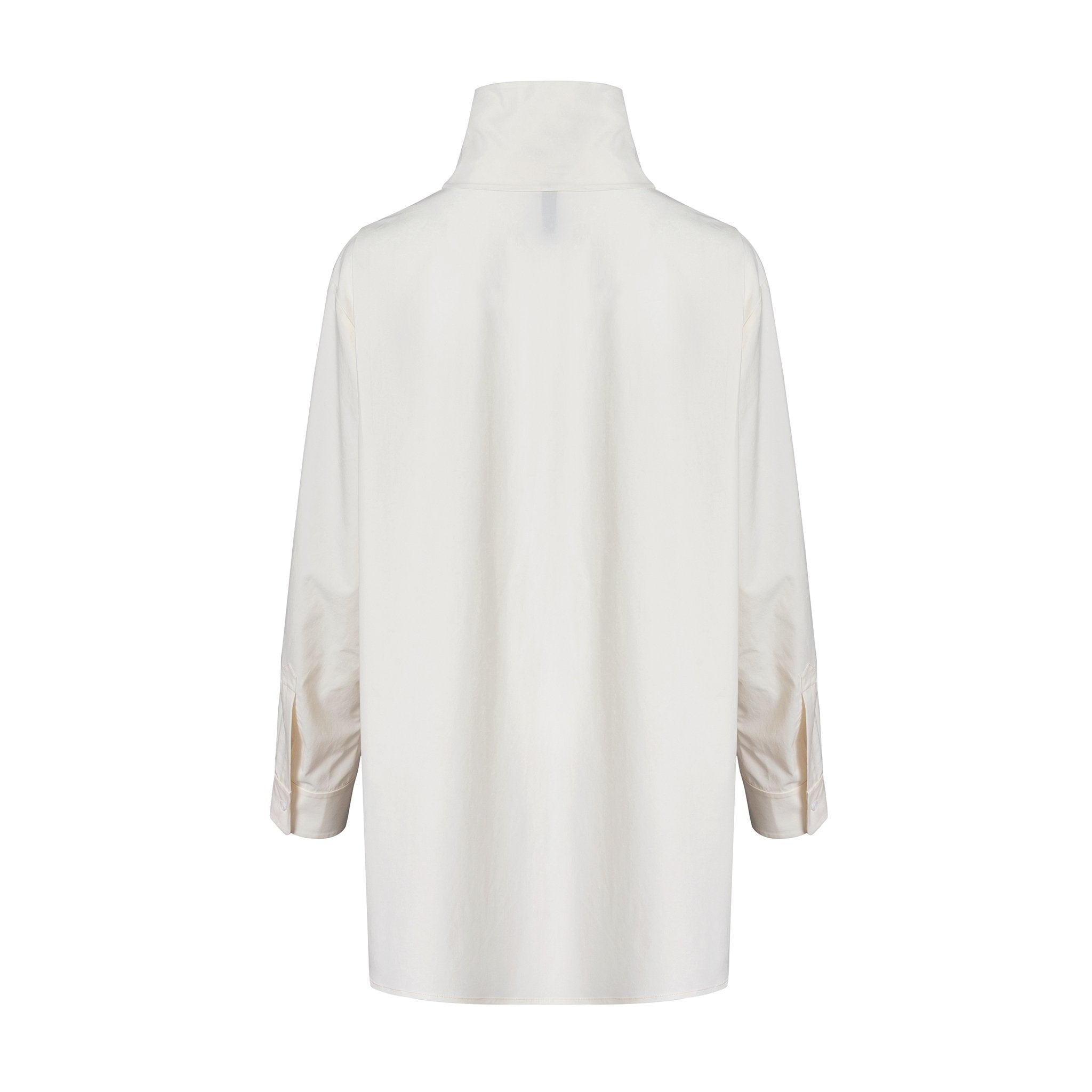 Ther. Asymmetric High-Necked Shirt | MADA IN CHINA