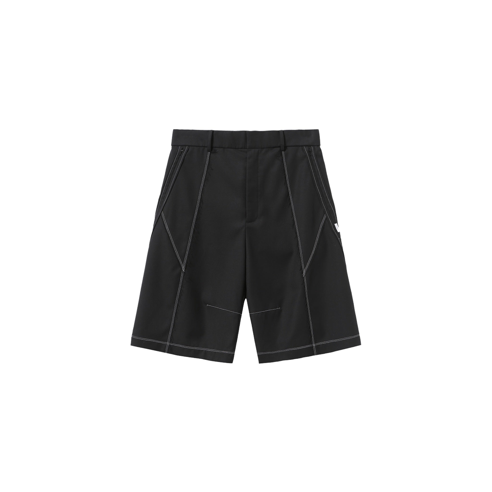 ATTEMPT ATTEMPT Bright Line Fur-trimmed Suit Shorts | MADA IN CHINA