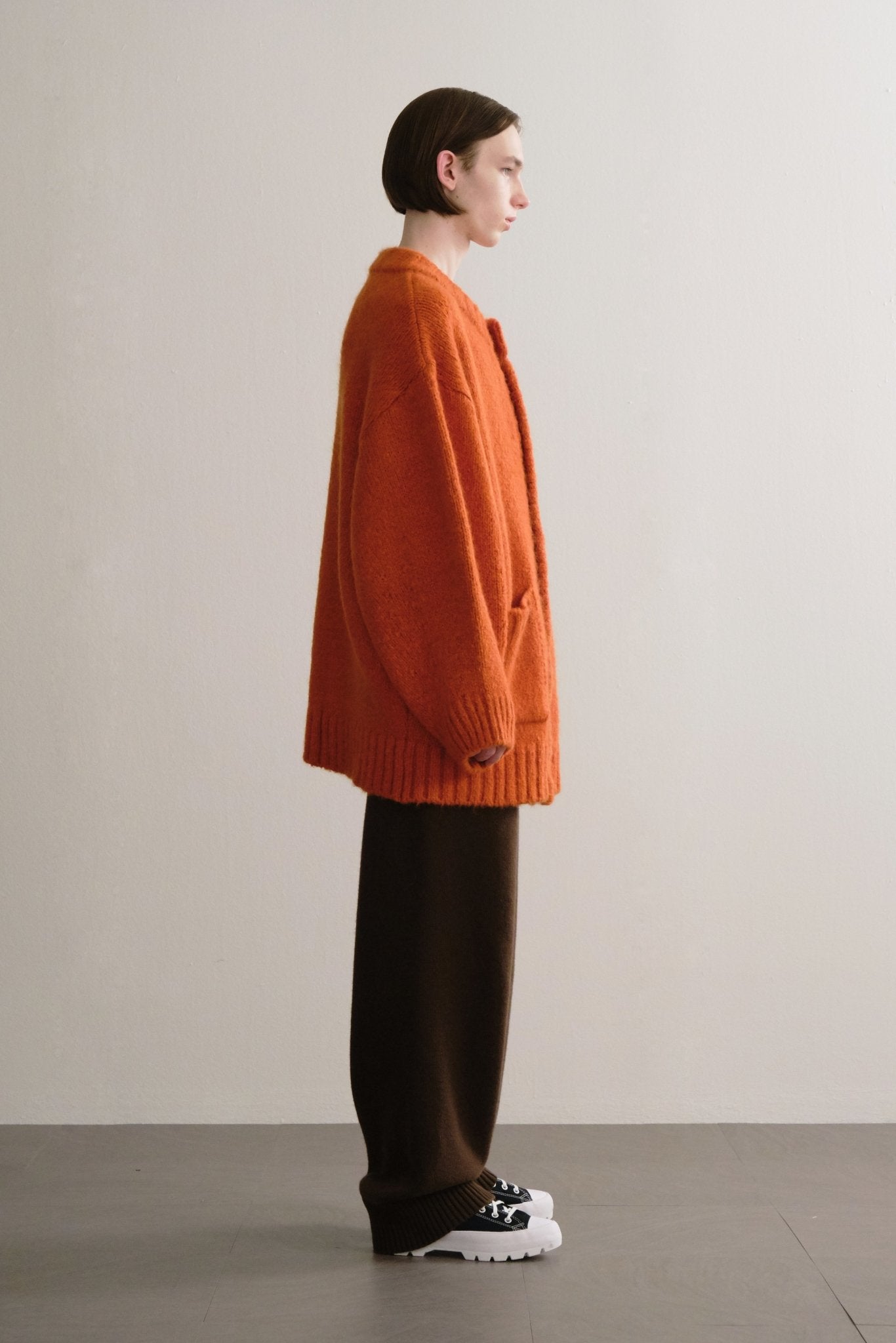 TRUNK PROJECT Ballooned Sleeves Cardigan Jacket Orange | MADA IN CHINA