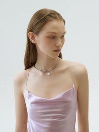 LOST IN ECHO Baroque Pull Ring Necklace Silver | MADA IN CHINA