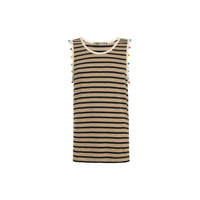 GARCON BY GARCON Beaded Trim Striped Vest | MADA IN CHINA