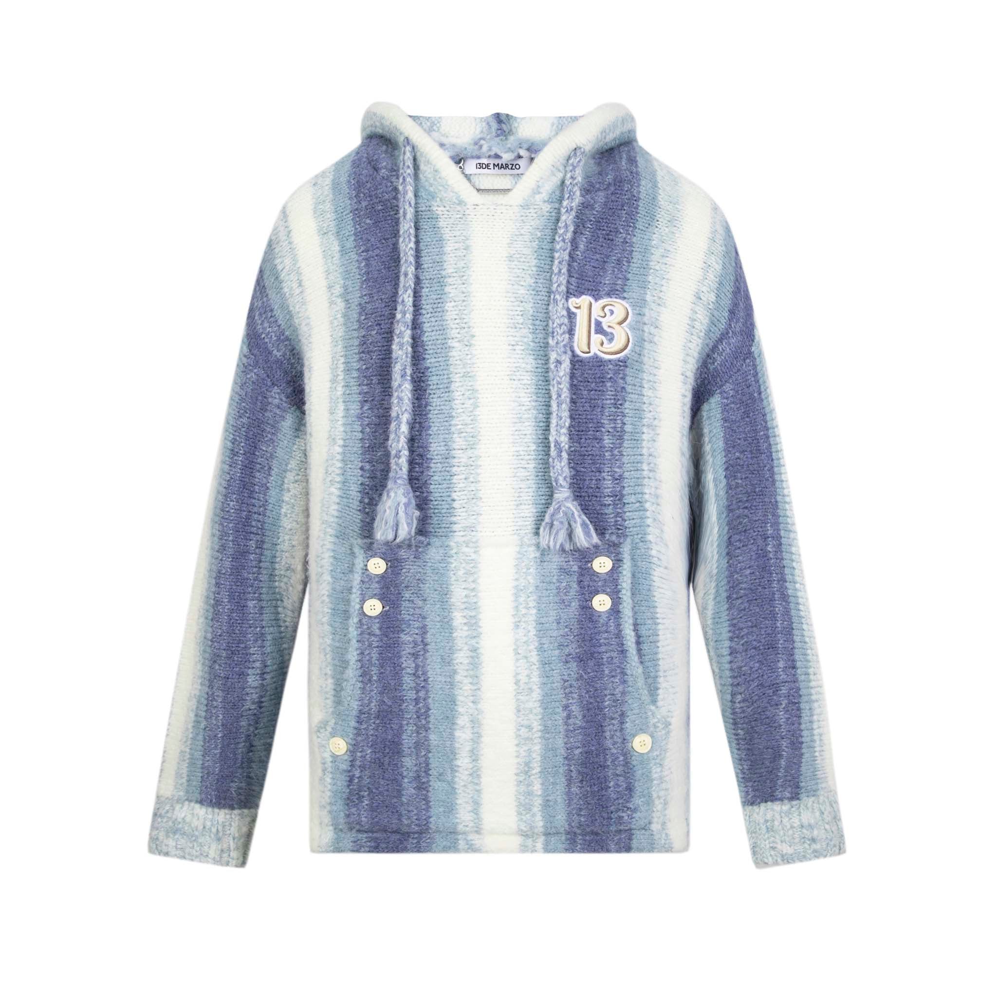 13 DE MARZO Bear Stripe Shades Sweater Bonnie Blue | MADA IN CHINA