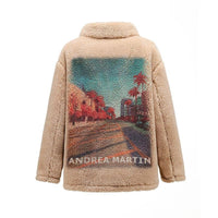 ANDREA MARTIN Beige City View Fur Jacket | MADA IN CHINA