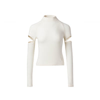 Ther. Beige Long sleeve knitted top | MADA IN CHINA