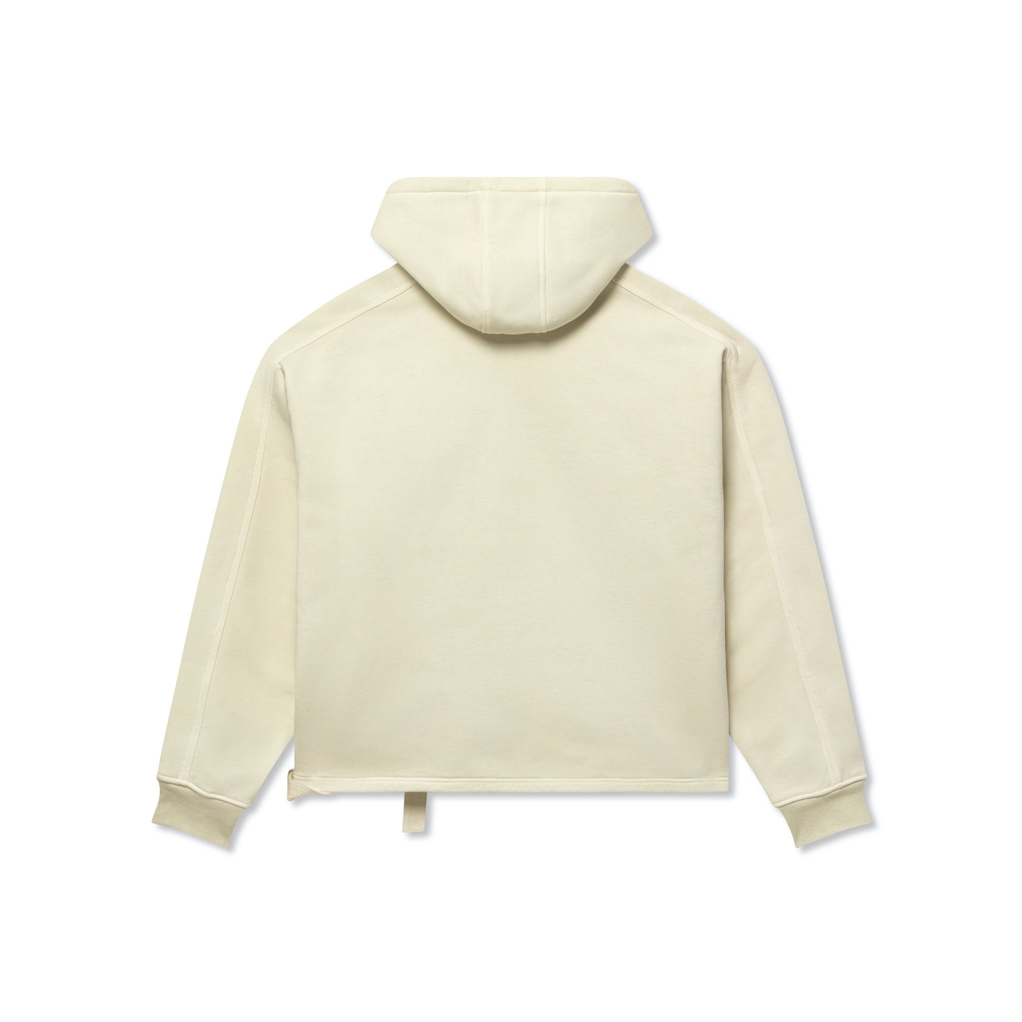 Private Policy Beige Quilted Strap Hoodie | MADA IN CHINA