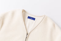 Ther. Beige Zipped fleece jacket | MADA IN CHINA