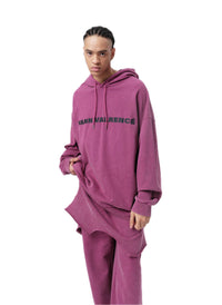 VANN VALRENCÉ Berry Purple Logo Print Sweatshirt | MADA IN CHINA