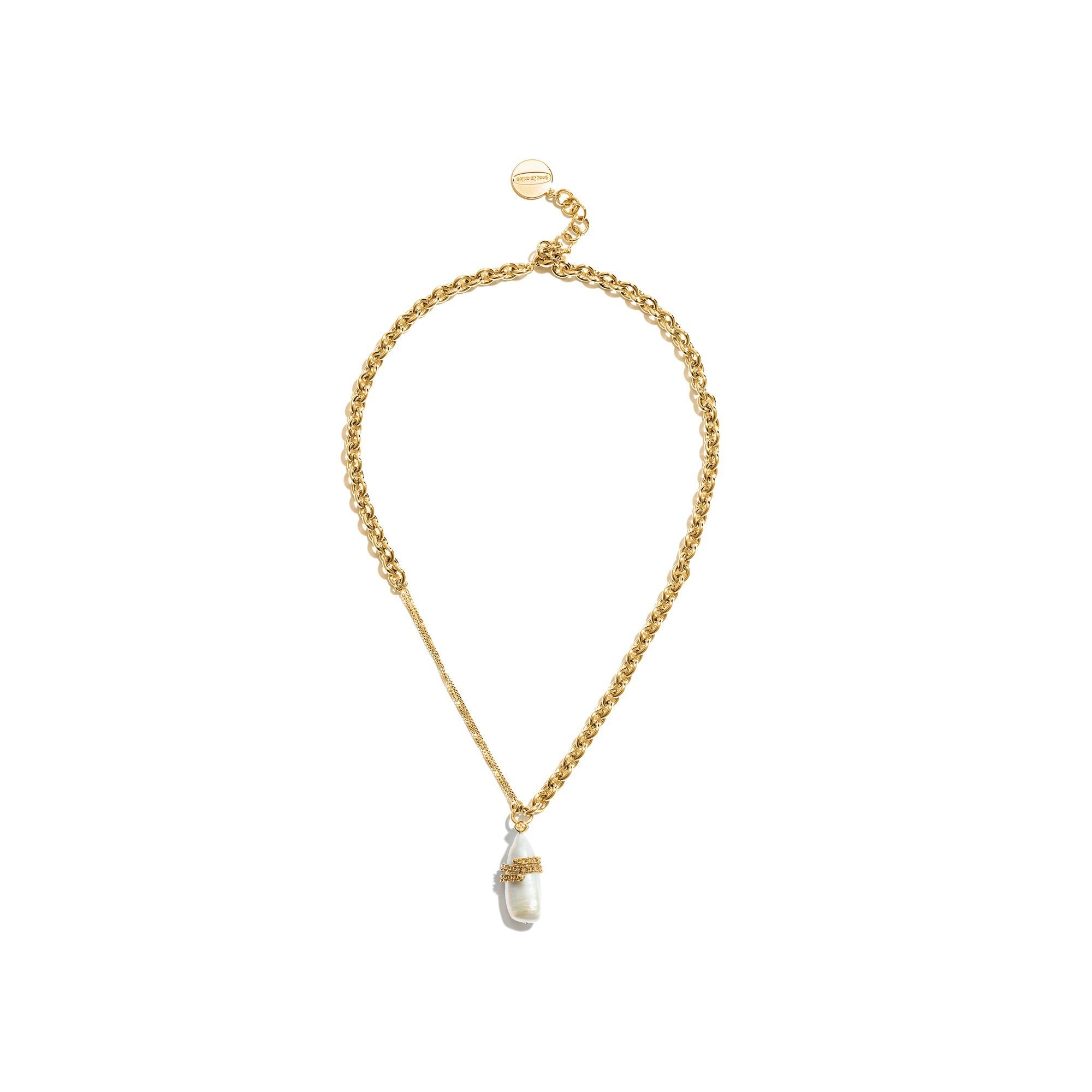 LOST IN ECHO Biwa Pearl Necklace Gold | MADA IN CHINA