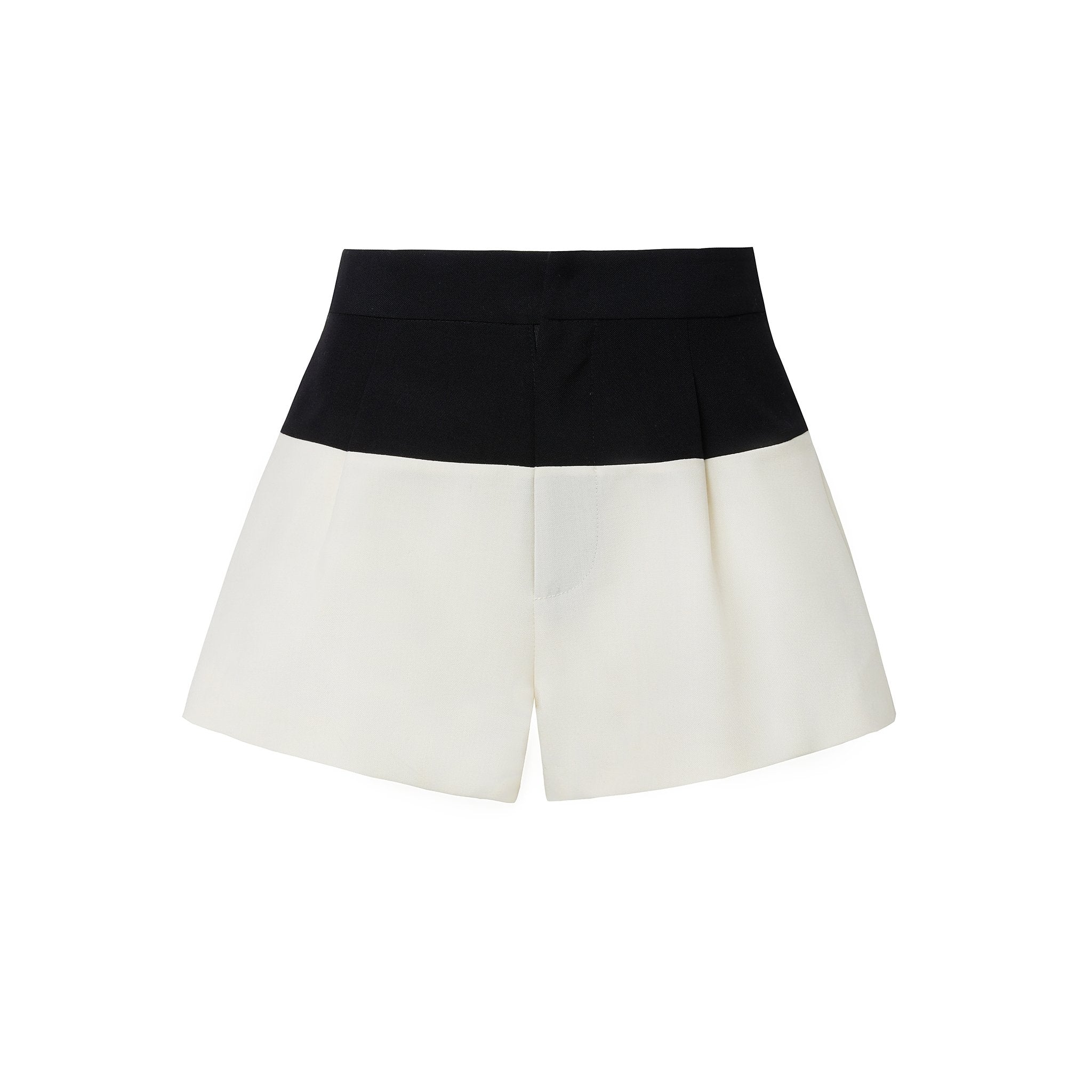 Andrea Martin Black and white color contrast hooded Skirt | MADA IN CHINA