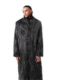 VANN VALRENCÉ Black And White Custom Woven Feather Coat | MADA IN CHINA