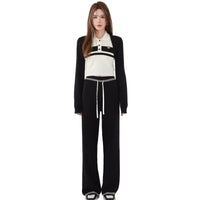SOMESOWE Black And White Polo Knit Set | MADA IN CHINA