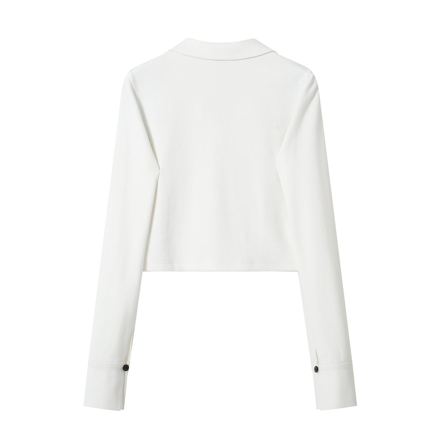 SOMESOWE Black And White Ripped Shoulder Knitted Shirt | MADA IN CHINA