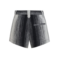 NOSENSE Black And White Shorts With Stitching Stripes | MADA IN CHINA