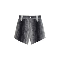 NOSENSE Black And White Shorts With Stitching Stripes | MADA IN CHINA