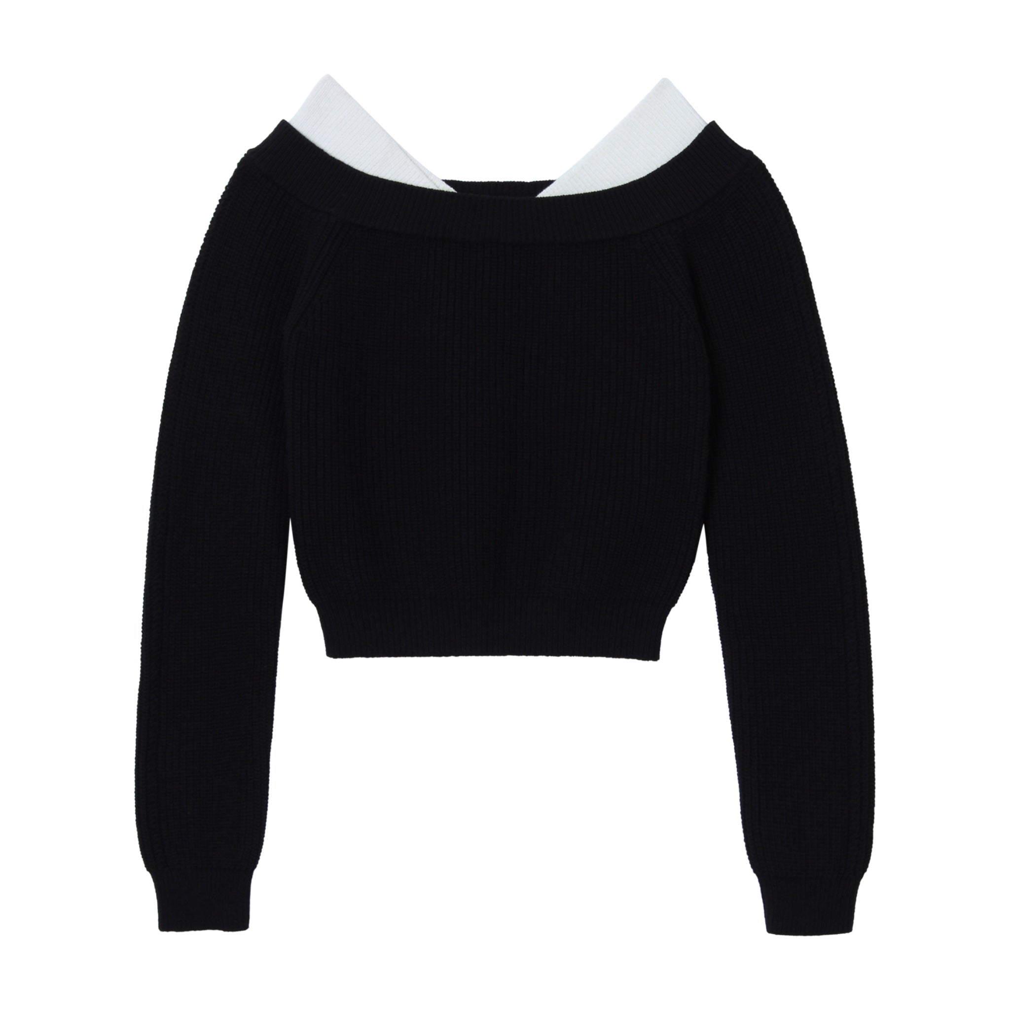 CALVIN LUO Black And White Strapless Pullover | MADA IN CHINA