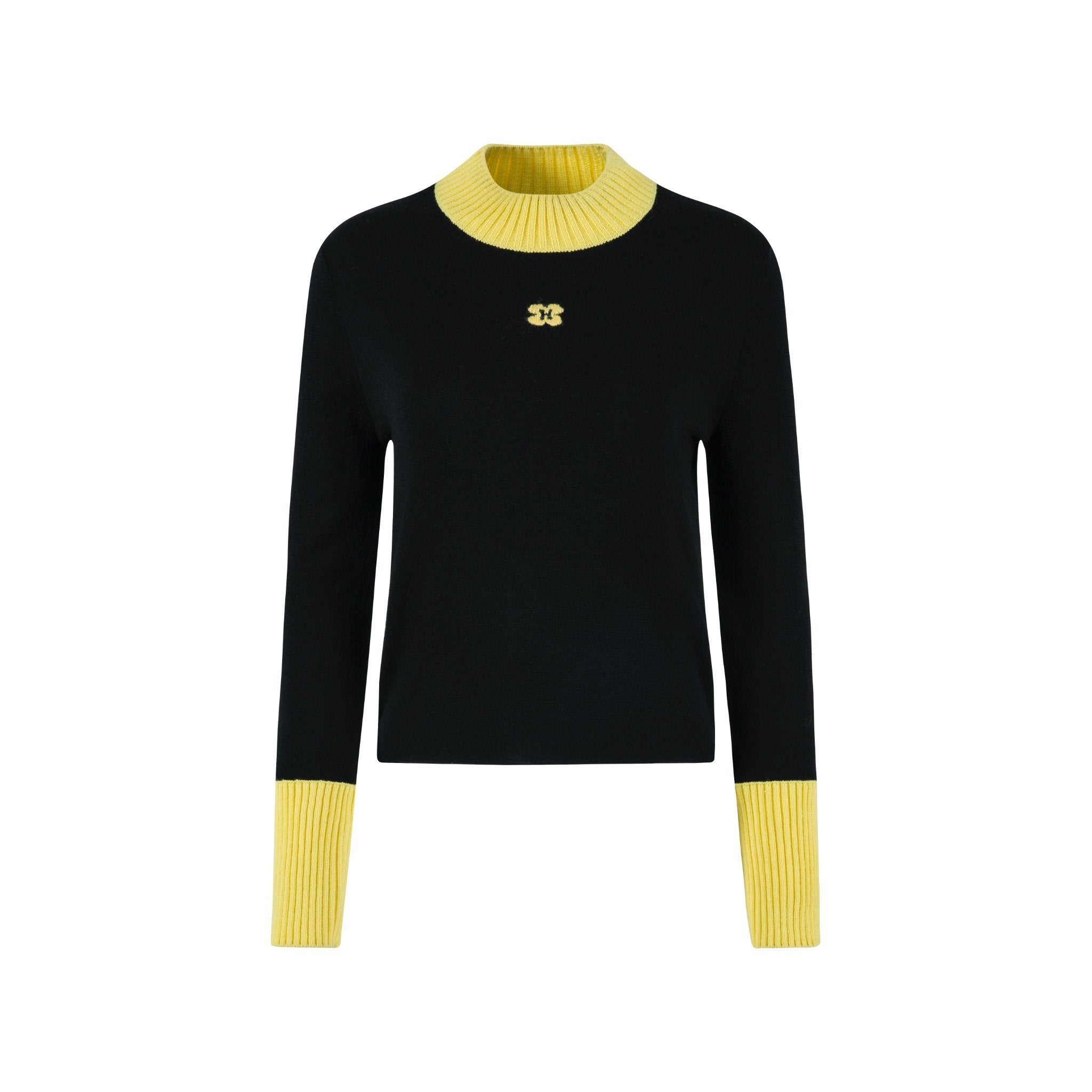 HERLIAN Black and Yellow Knitted Top | MADA IN CHINA