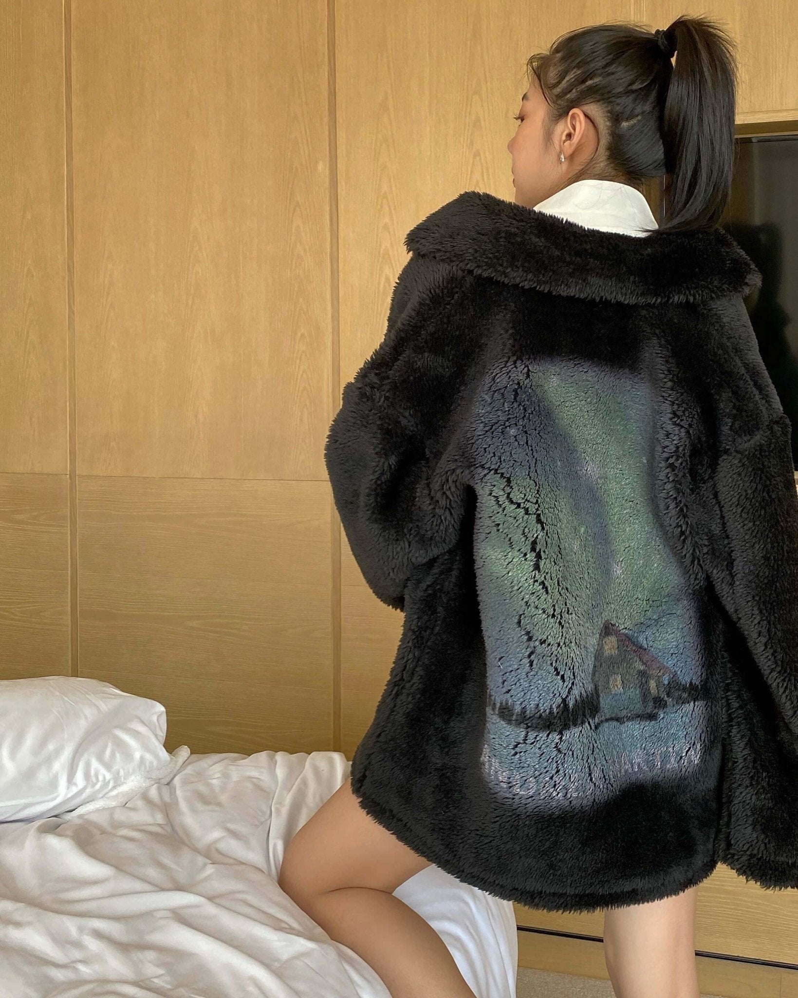 ANDREA MARTIN Black Aurora Fur Jacket | MADA IN CHINA