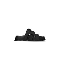 LOST IN ECHO Black Braided Striped Thick-soled Slippers | MADA IN CHINA