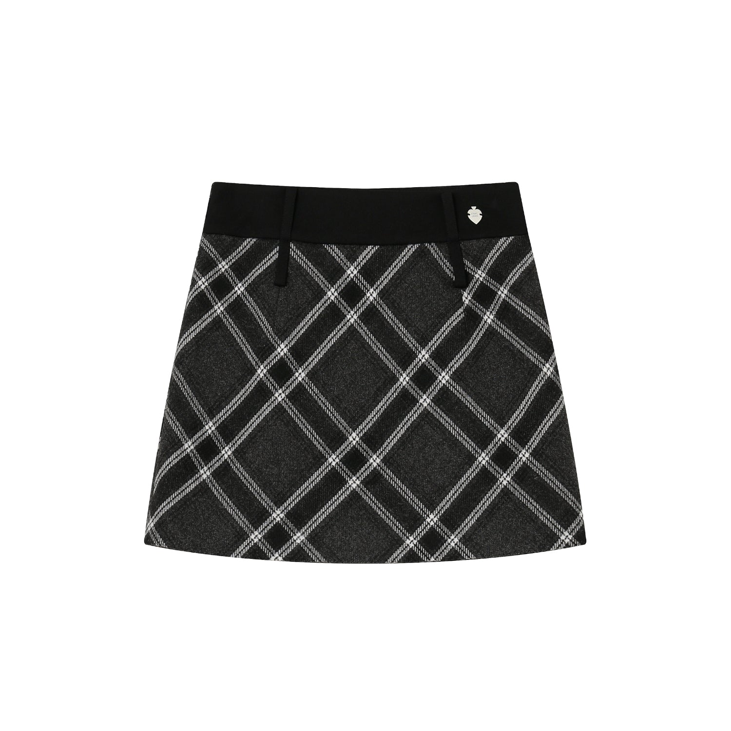 SOMESOWE Black Checkered Short Skirt | MADA IN CHINA