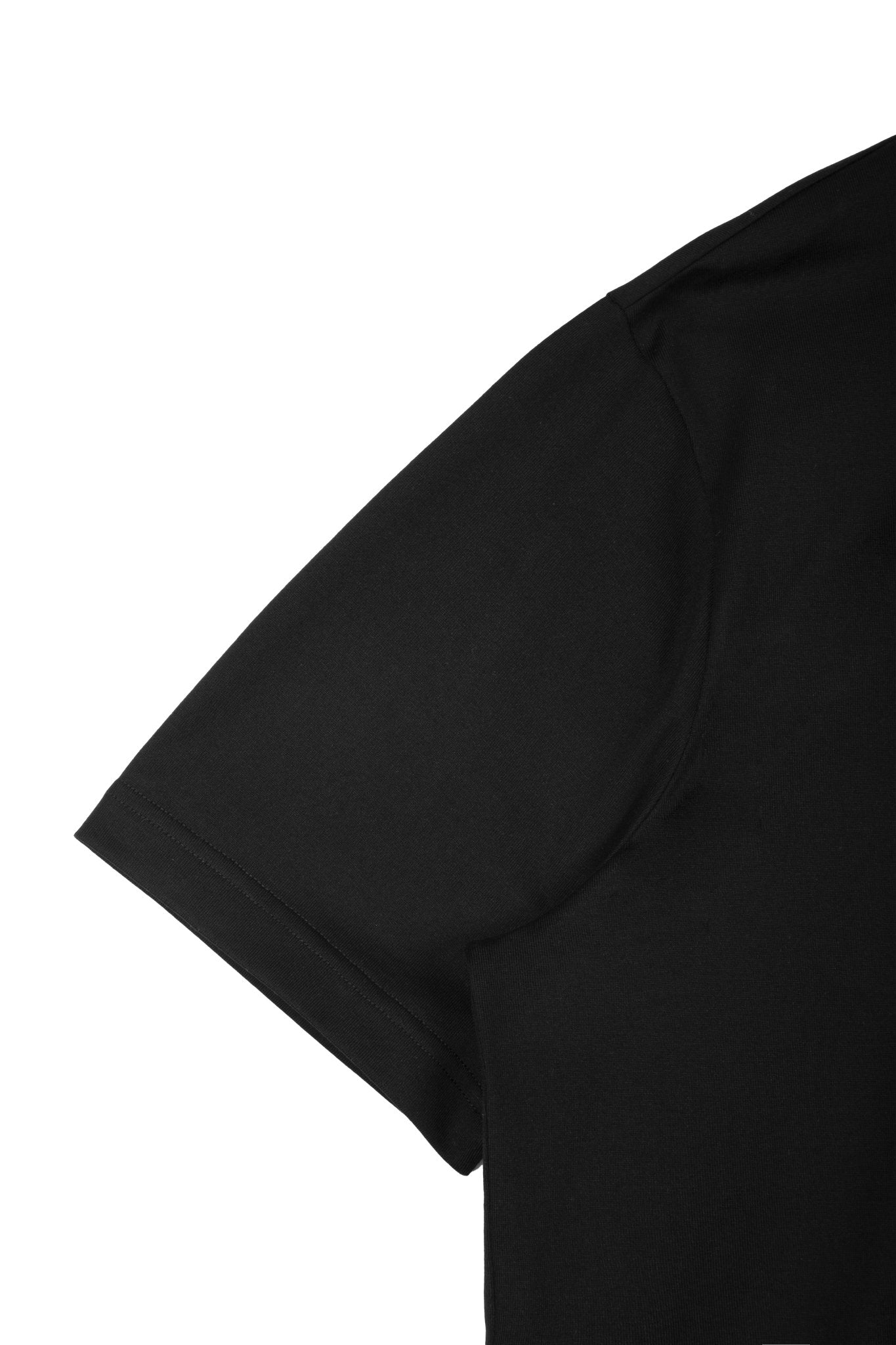 UNAWARES Black Customized 3D-Dual Ring Logo Loose Fit T-shirt | MADA IN CHINA
