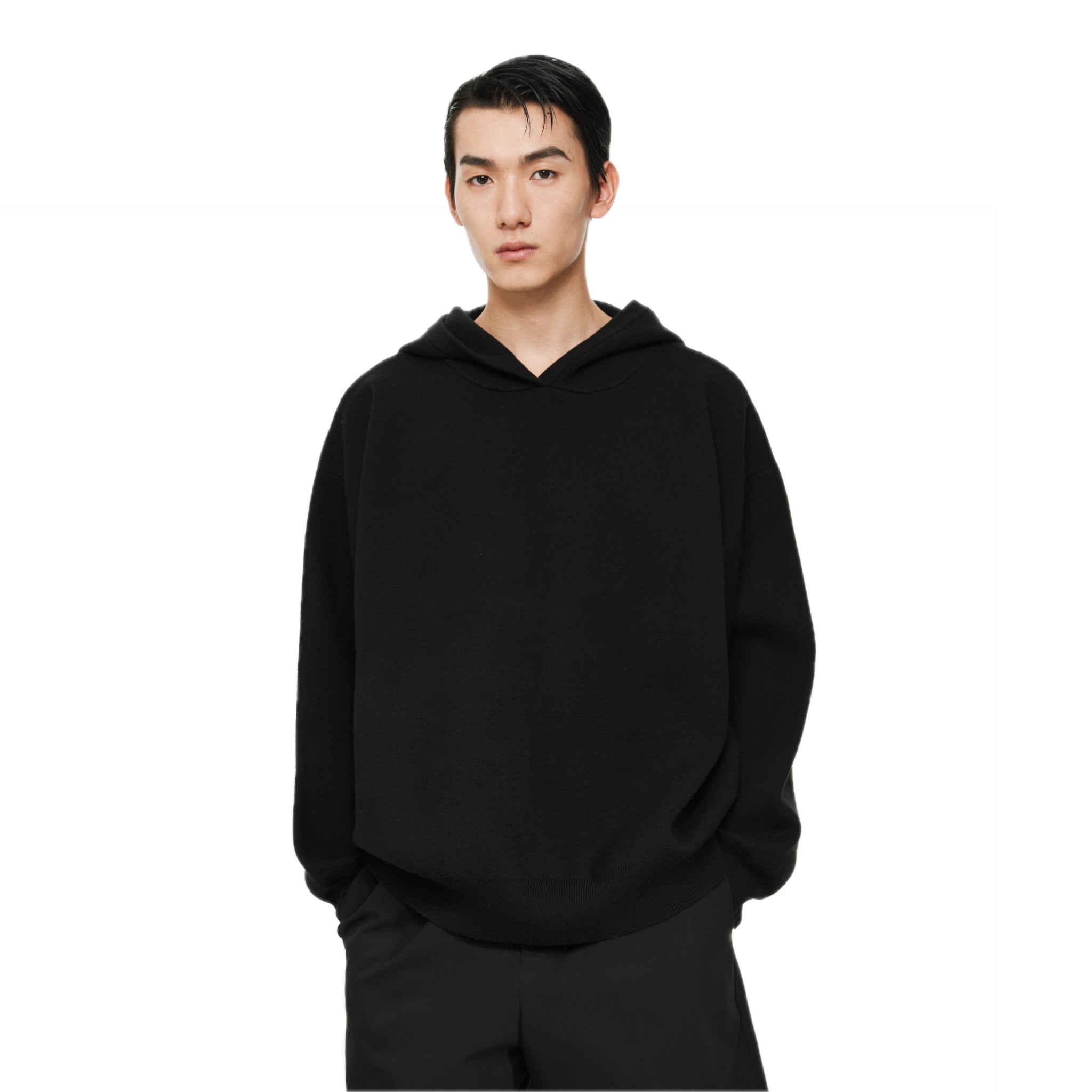 UNAWARES Black Customized Oversize Hooded Sweatshirt Logo Sweater | MADA IN CHINA